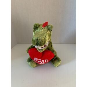 Dinosaur Valentine Roar Some Green Plush Stuffed Animal MTY International 13”